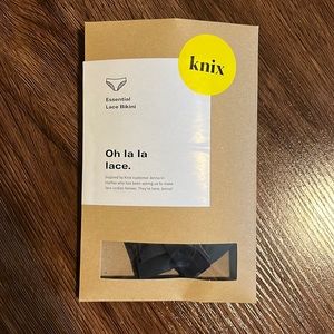 NWT Knix Essential Lace Bikini, Women’s Size L, Black